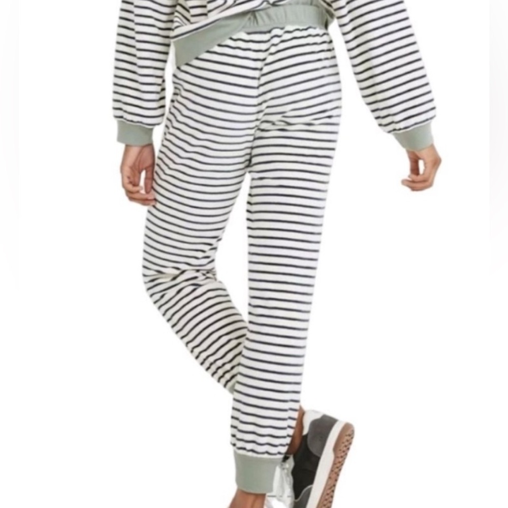 Madewell MWL Striped Velour Joggers Sz M